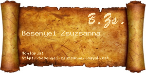 Besenyei Zsuzsanna névjegykártya
